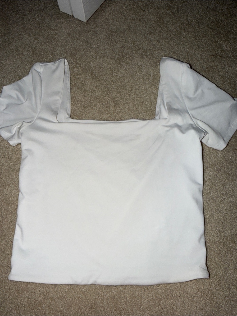 Square Neck White Women's Top